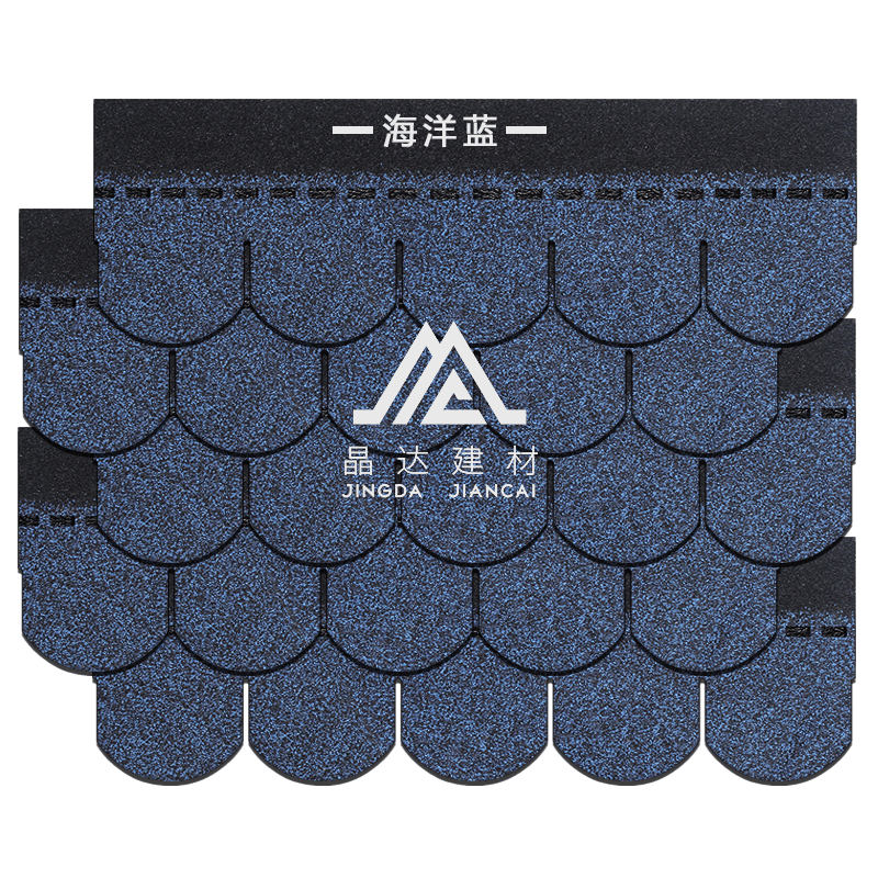 魚(yú)鱗海洋藍(lán)瀝青瓦