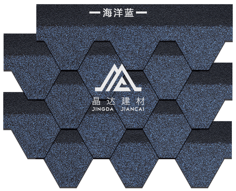 馬賽克海洋藍瀝青瓦組合效果 馬賽克海洋藍瀝青瓦組合效果